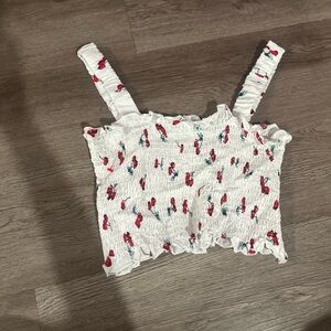 Stretchy cherry Lolita top